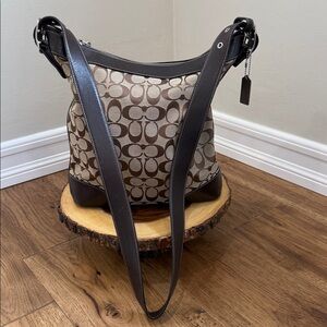 Coach Signature Brown and Cream Bag